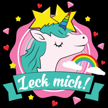 Motiv Einhorn Leck mich Damen