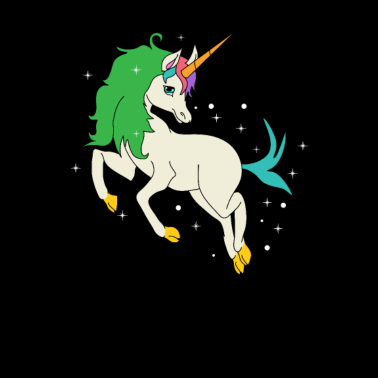 Motiv Einhorn Glitzer T-Shirt