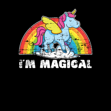 Motiv Einhorn Regenbogen Damen