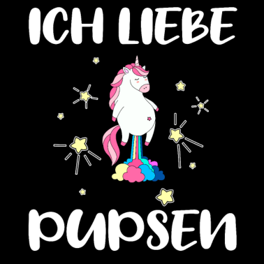 Motiv Ich liebe Pupsen I love Pupsen Pupsendes einhorn