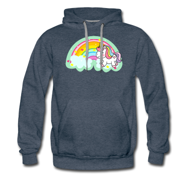 Einhörner Hoodie - Einhorn Regenbogen