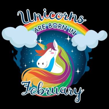 Motiv Einhörner sind im Februar geboren