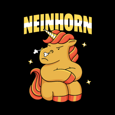 Motiv Witziges Einhorn Stures Unicorn Böses Einhorn Nein