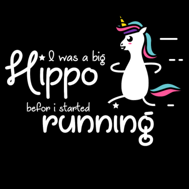 Motiv Einhorn Running Laufen Hippo Unicorn Geschenk