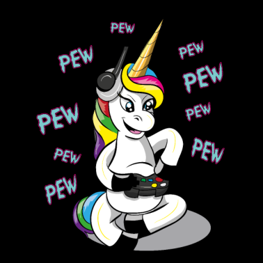 Motiv Pew Gamer Gaming Einhorn Video Games Nerd Geschenk