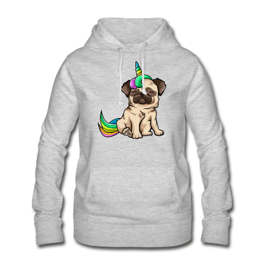 Einhörner Hoodie - Mops Einhorn