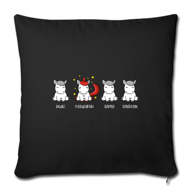 Einhörner Kissenbezug - Feuerwehrfrau - das Einhorn in der Berufswelt