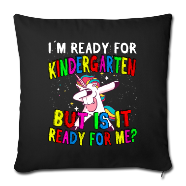 Einhörner Kissenbezug - Im Ready for Kindergarten Dino Einhorn Kinder