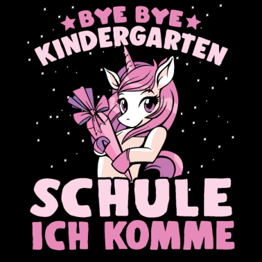 Motiv Schulkind Mädchen Einhorn Erste Klasse Schulanfang