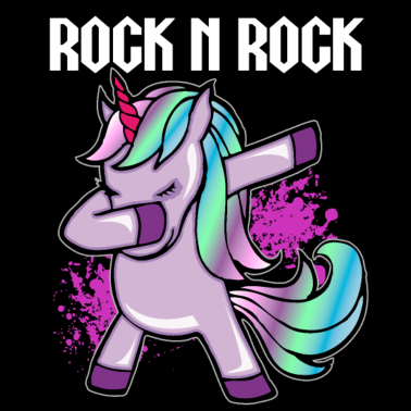 Motiv Rock Einhorn Dab Motiv Für Damen Herren Kinder