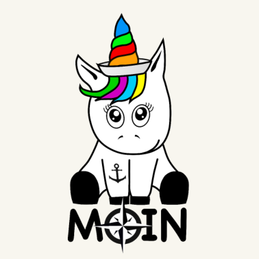 Motiv Süßes Einhorn Moin aus dem Norden/Norddeutschland