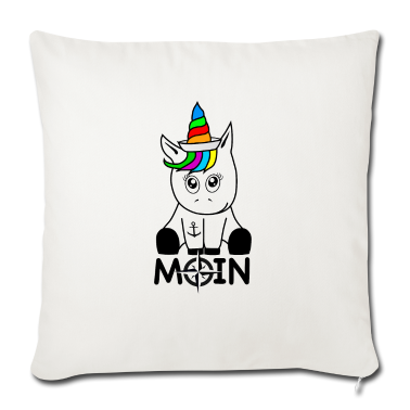 Einhörner Kissenbezug - Süßes Einhorn Moin aus dem Norden/Norddeutschland