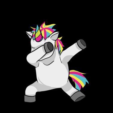 Motiv Süßes tupfendes Einhorn tanzendes Einhorn