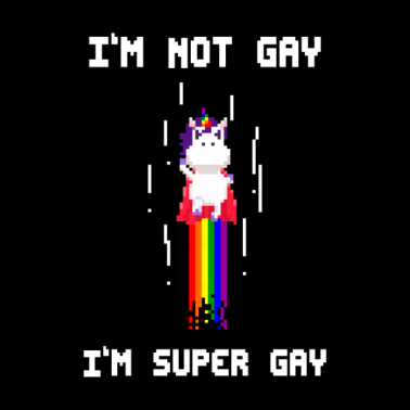 Motiv Schwules Pixel Einhorn Superschwul LGBT