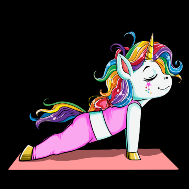 Motiv Einhorn Yoga Fitness Geschenk Sport Stretch Pose