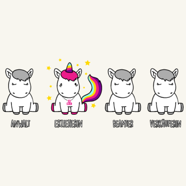 Motiv Erzieherin - das Einhorn in der Berufswelt