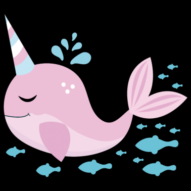 Motiv Einhorn Wal Walbaby