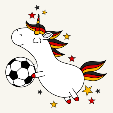 Motiv Deutschland Einhorn Ball Fußball Mädchen lustig