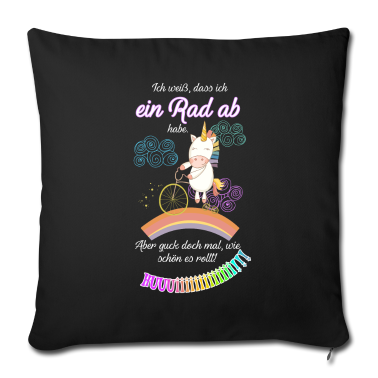 Einhörner Kissenbezug - Ich hab ein Rad ab!