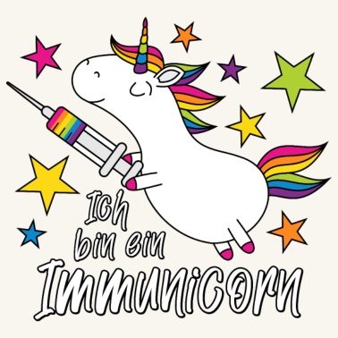 Motiv Geimpft Einhorn Ich bin ein Immunicorn
