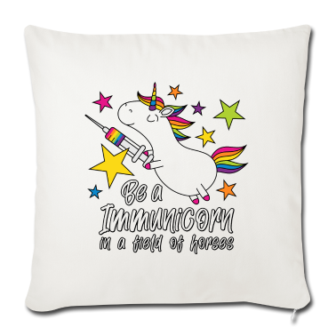Einhörner Kissenbezug - Geimpft Einhorn Immunicorn