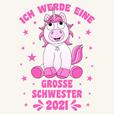Motiv Große Schwester 2021 Einhorn Geschwister Kind Baby