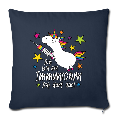 Einhörner Kissenbezug - Geimpft! Ich bin ein Immunicorn Ich darf das!