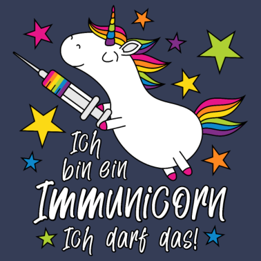 Motiv Geimpft! Ich bin ein Immunicorn Ich darf das!