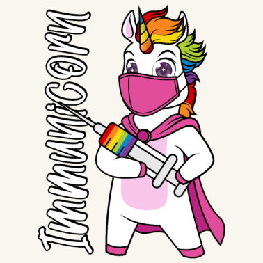 Motiv Geimpft Impfung impfen Immunicorn Spritze