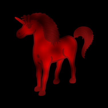 Motiv Kleines Einhorn Rot Fire