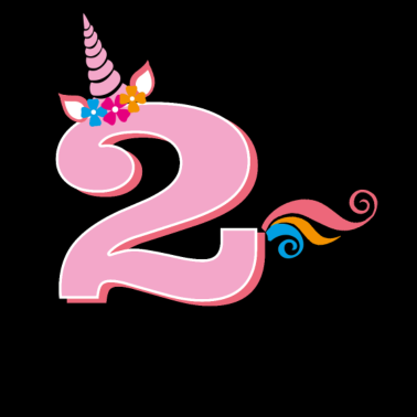 Motiv 2. Geburtstag Einhorn