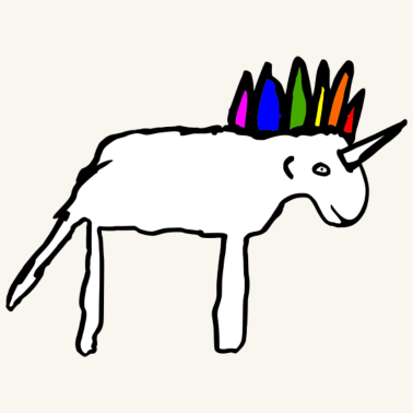 Motiv Schönes gekritzeltes Einhorn