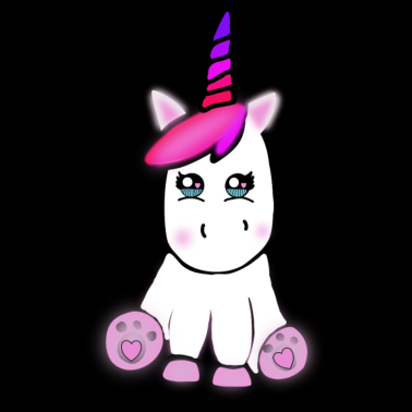 Motiv sitzendes einhorn