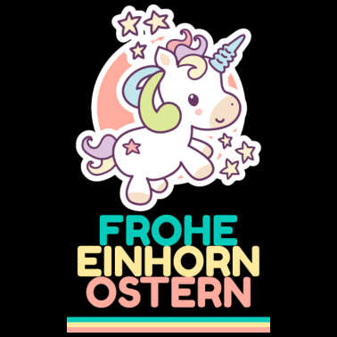 Motiv Frohe Einhorn Ostern - Süßes Design als Geschenk