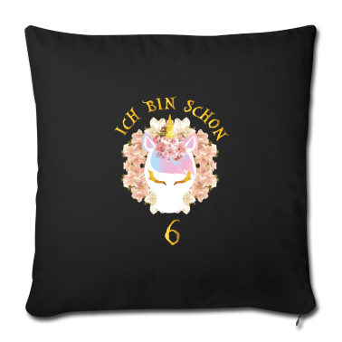 Einhörner Kissenbezug - Ich bin schon 6 Einhorn Geburtstag T-Shirt