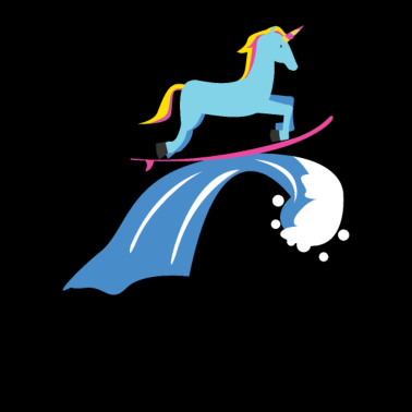 Motiv Surfendes Einhorn