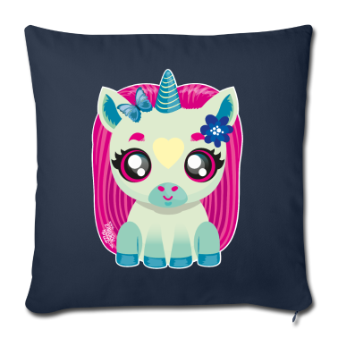 Einhörner Kissenbezug - Kleines Baby Einhorn mit Schmetterling