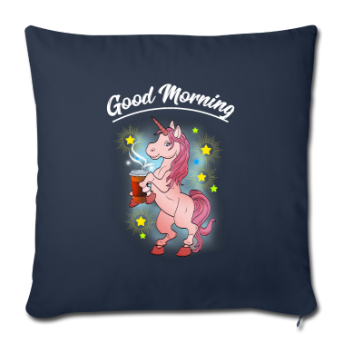 Einhörner Kissenbezug - Einhorn Kaffee Trend Mädchen Kawaii Geschenk