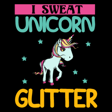 Motiv I sweat unicorn glitter