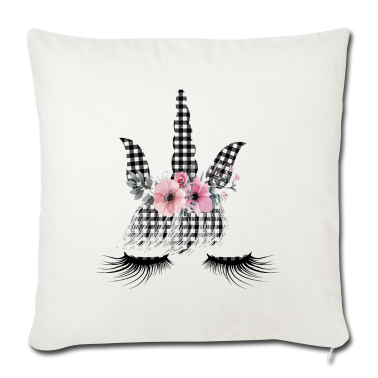 Einhörner Kissenbezug - Einhorn Einhorn Tartan