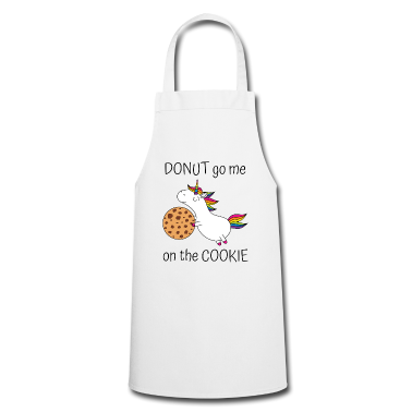 Einhörner Schürze - Einhorn Spruch Donut Go Me On The Cookie mit Keks