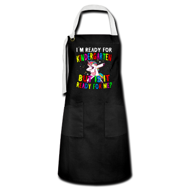 Einhörner Schürze - Im Ready for Kindergarten Dino Einhorn Kinder