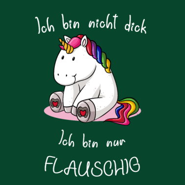 Motiv Einhorn Spruch mit Einhorn Ich bin nicht dick