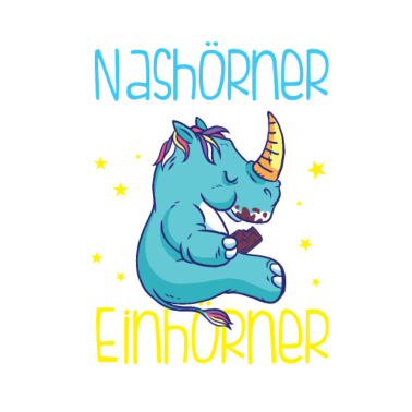 Motiv Ich mag Nashörner, sind wie Einhörner nur Fetter