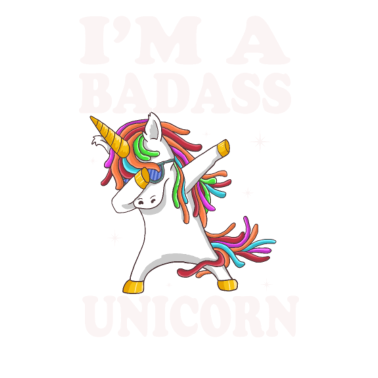 Motiv Einhorn Badass Party Dubbing