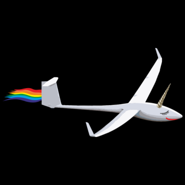 Motiv Einhorn Segelflieger Segelfliegen Geschenk lustig