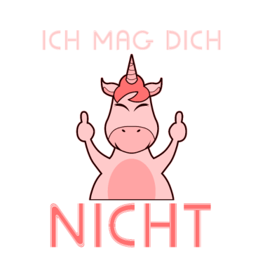 Motiv Einhorn Mittelfinger Frech Böse Gemein