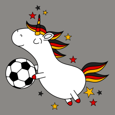 Motiv Deutschland Einhorn Ball Fußball Mädchen lustig