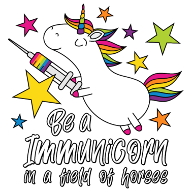 Motiv Geimpft Einhorn Immunicorn