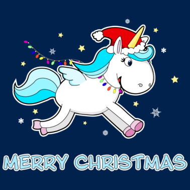 Motiv Einhorn mit Lichterkette Weihnachten Unicorn